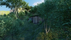 Under Ground Cabana Side View